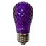 Purple LED S14 Crystal Cut Faceted Light Bulb  LI-S14LED-PU